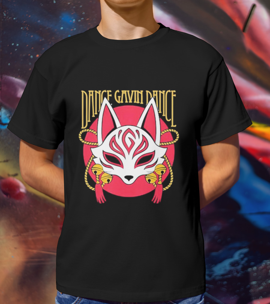 Dance Gavin Dance Kitsune Fox Mask With Bells T-Shirt