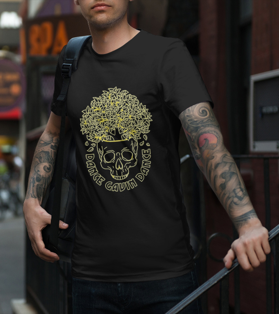 Dance Gavin Dance Skull Tree Neon Line T-Shirt