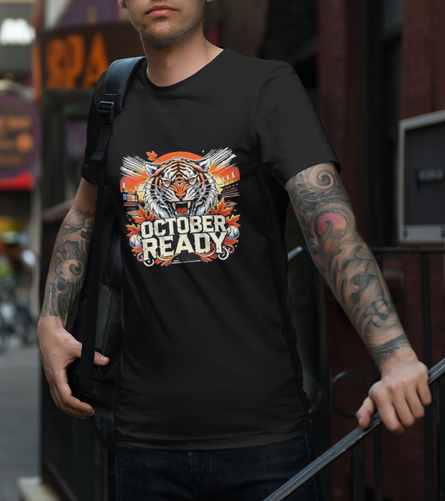 Detroit Tigers October Ready Baseball Season Matchup T-Shirt