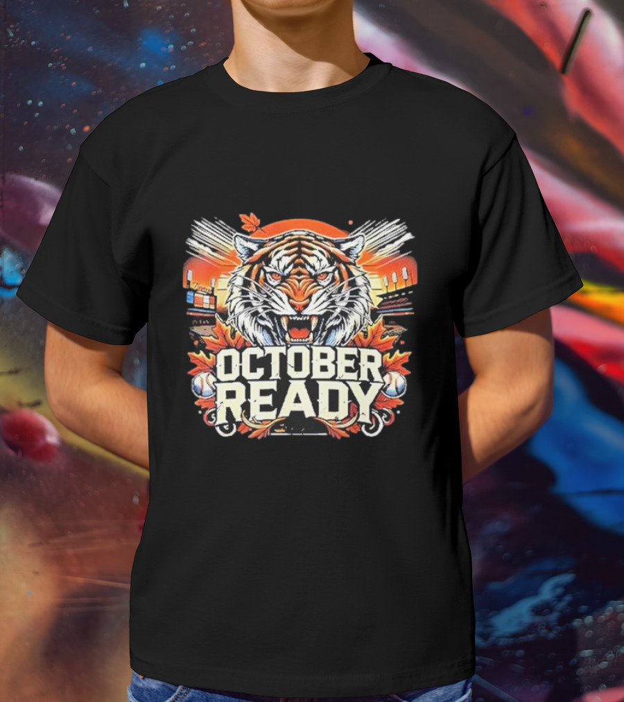 Detroit Tigers October Ready Baseball Season Matchup T-Shirt