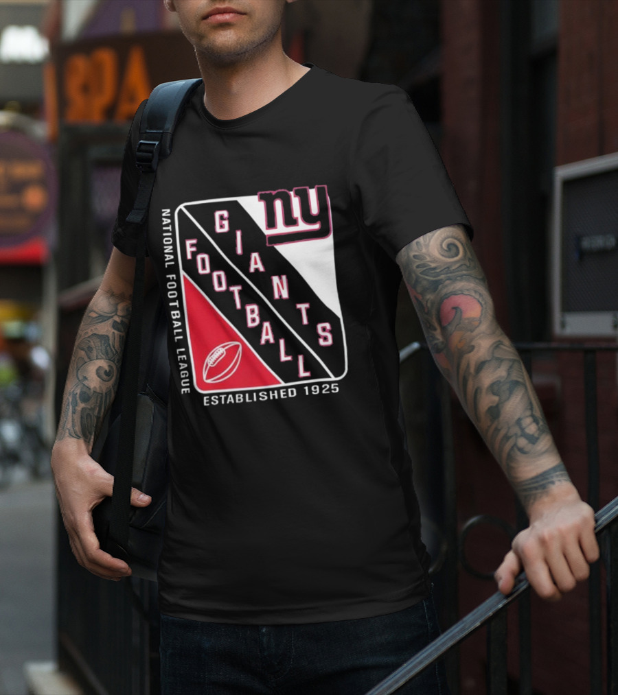 New York Giants National Football League Established 1925 Football Shield T-Shirt
