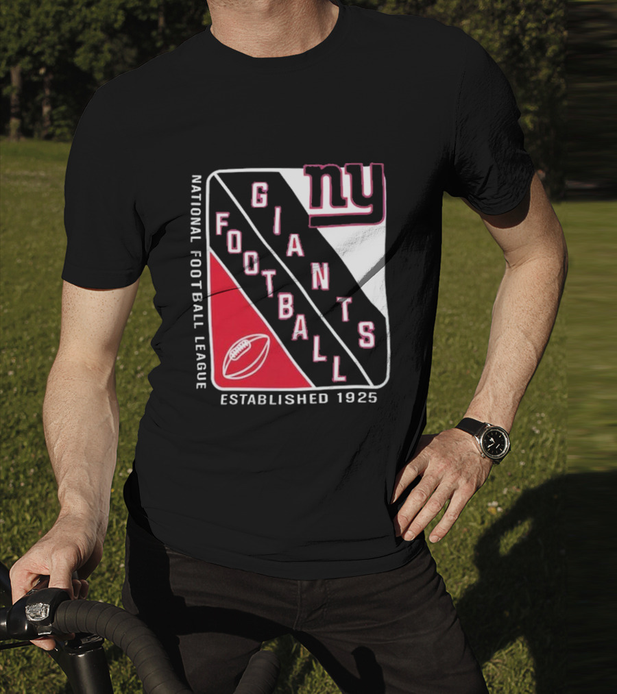 New York Giants National Football League Established 1925 Football Shield T-Shirt