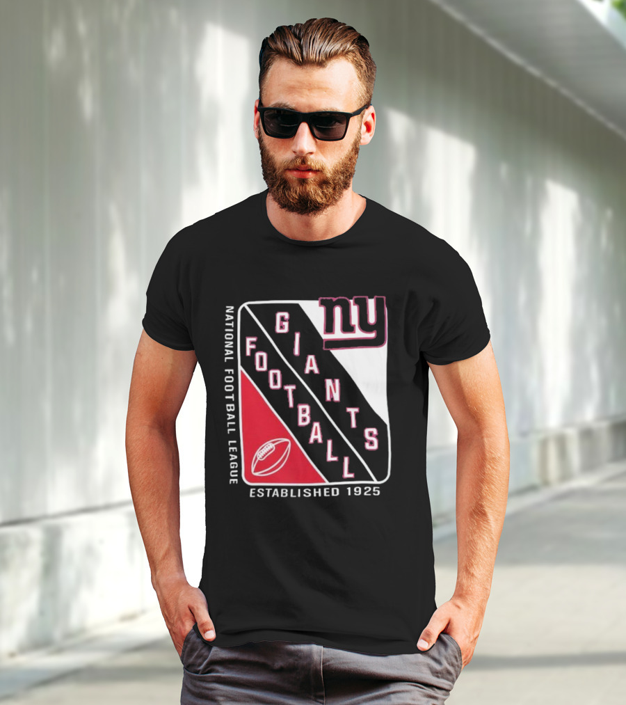 New York Giants National Football League Established 1925 Football Shield T-Shirt