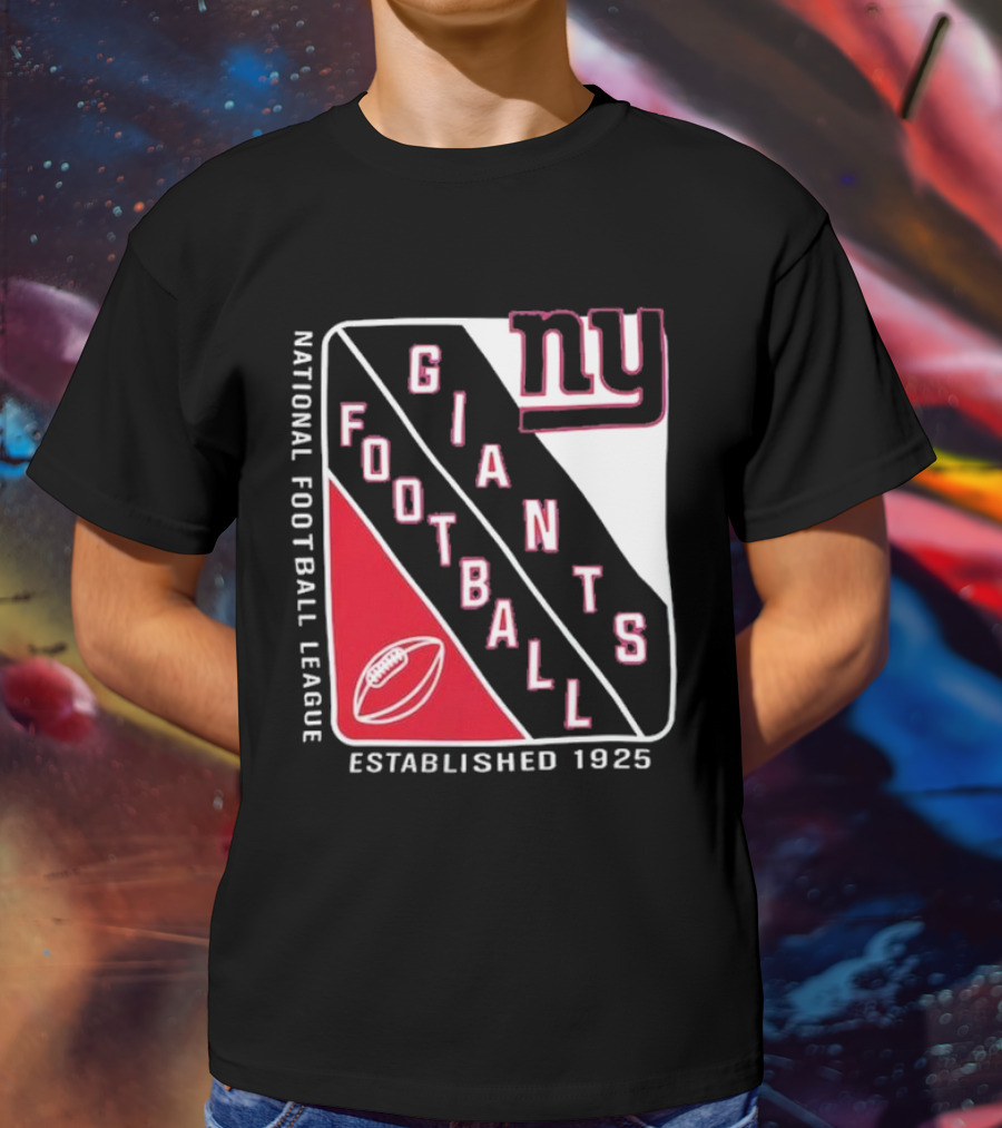 New York Giants National Football League Established 1925 Football Shield T-Shirt
