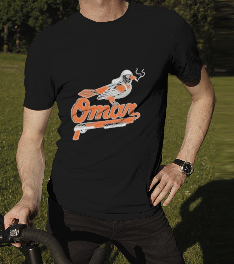 Omar Smoking Bird Perched On Shotgun Baltimore Oriole T-Shirt
