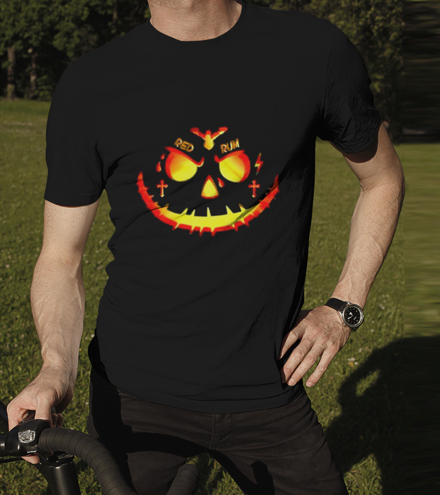 Sniper Gang Red Rum Yak-o-lantern With Crosses And Lightning Bolt T-Shirt
