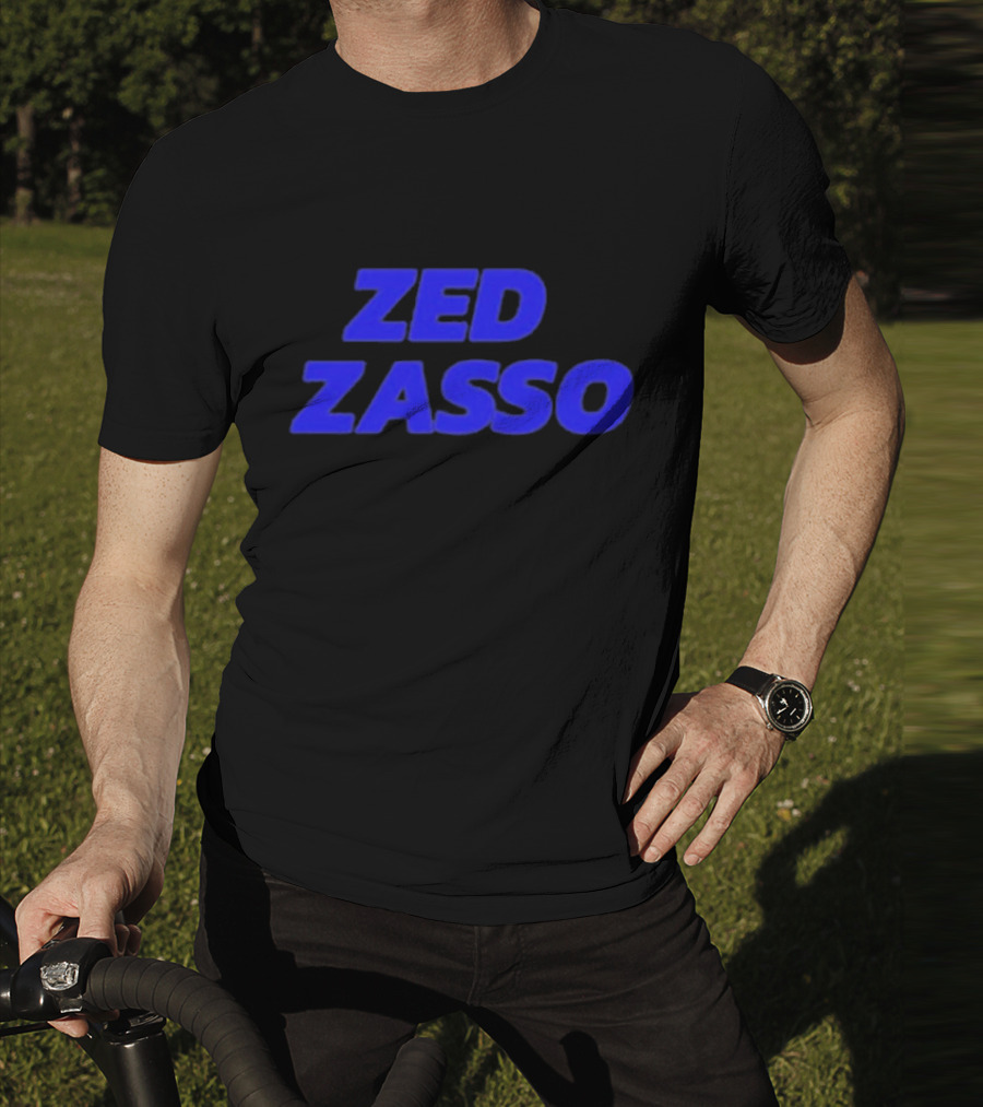 Zed Zasso Bold Blue Lettering T-Shirt