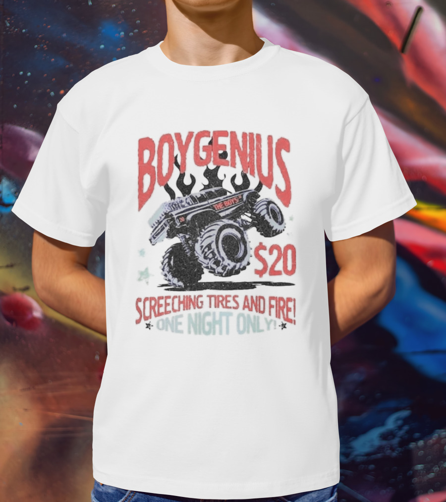 Boygenius $20 The Boys Screeching Tires And Fire One Night Only T-Shirt