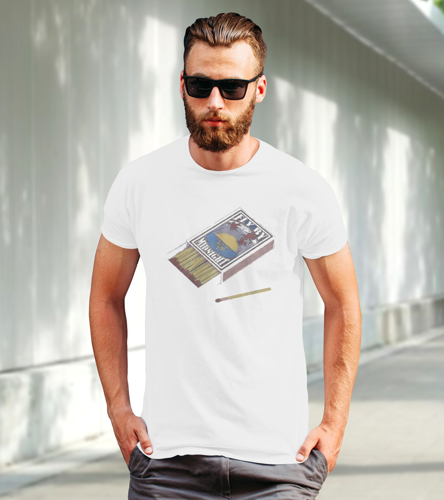 Fly By Midnight Matchbox With Sun And Palm Trees T-Shirt
