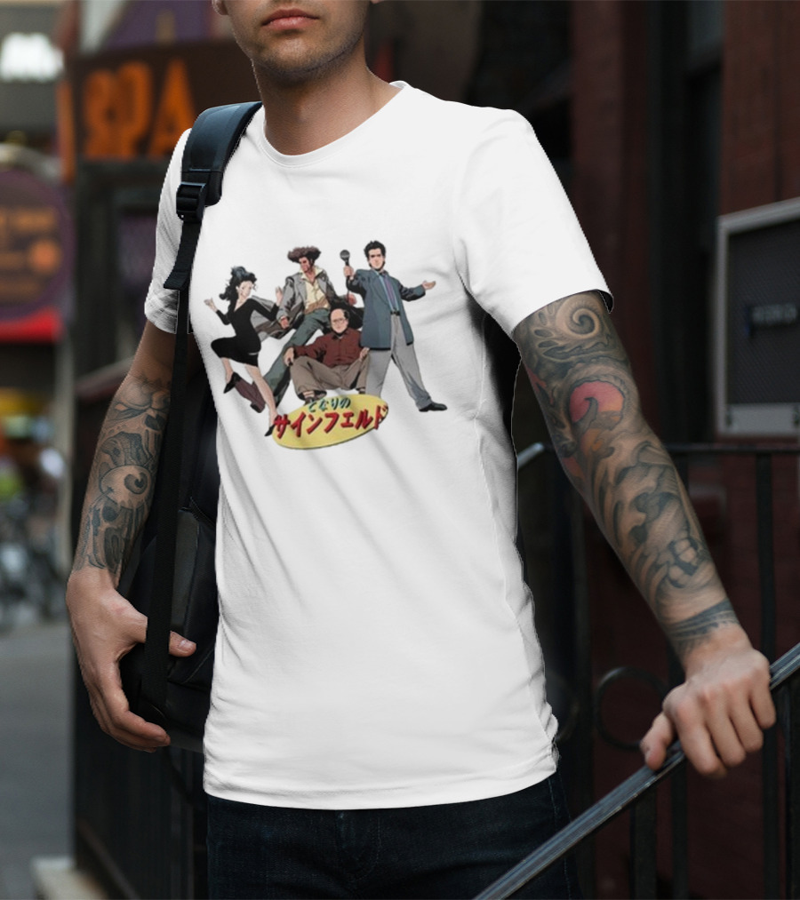 Japanese 90s Sitcom K Thor Jensen Seinfeld Anime Style Characters T-Shirt
