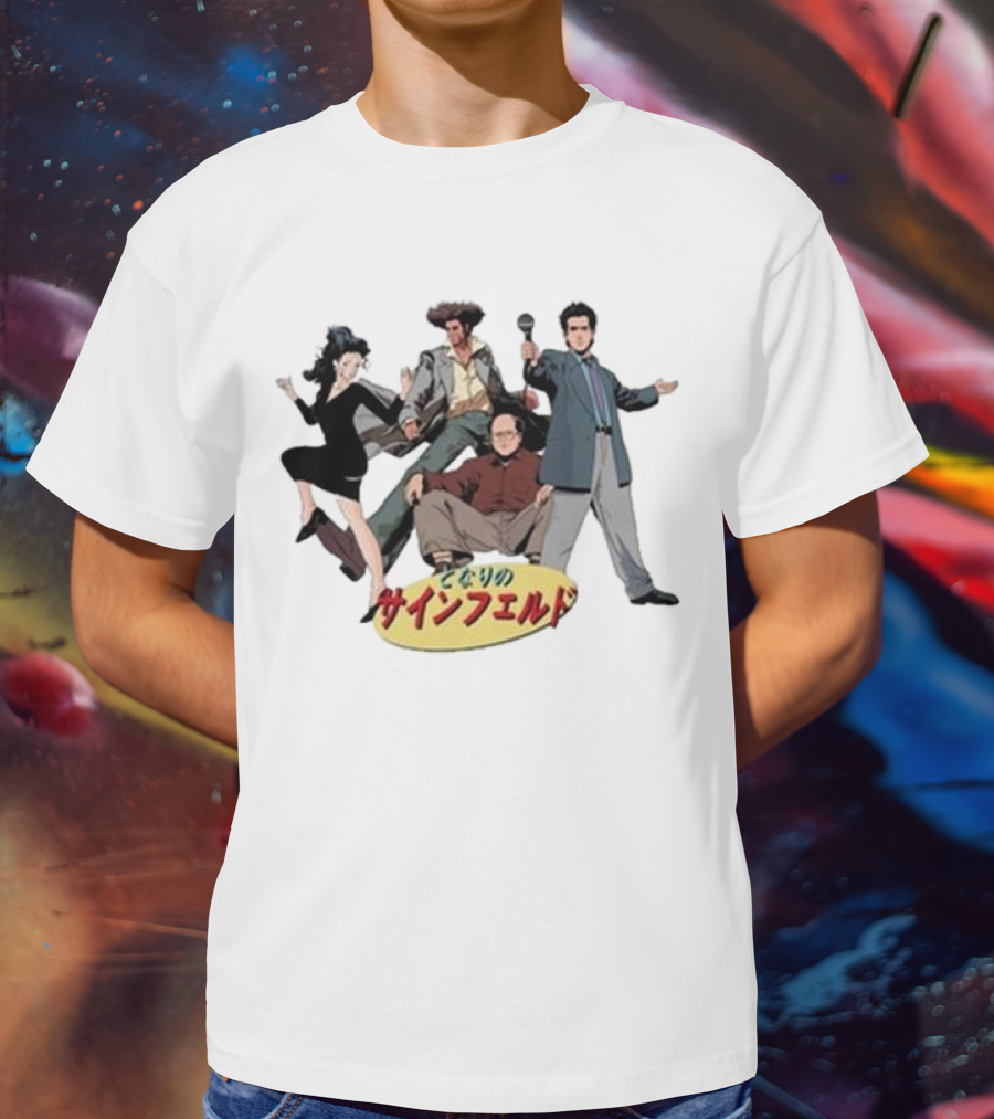 Japanese 90s Sitcom K Thor Jensen Seinfeld Anime Style Characters T-Shirt