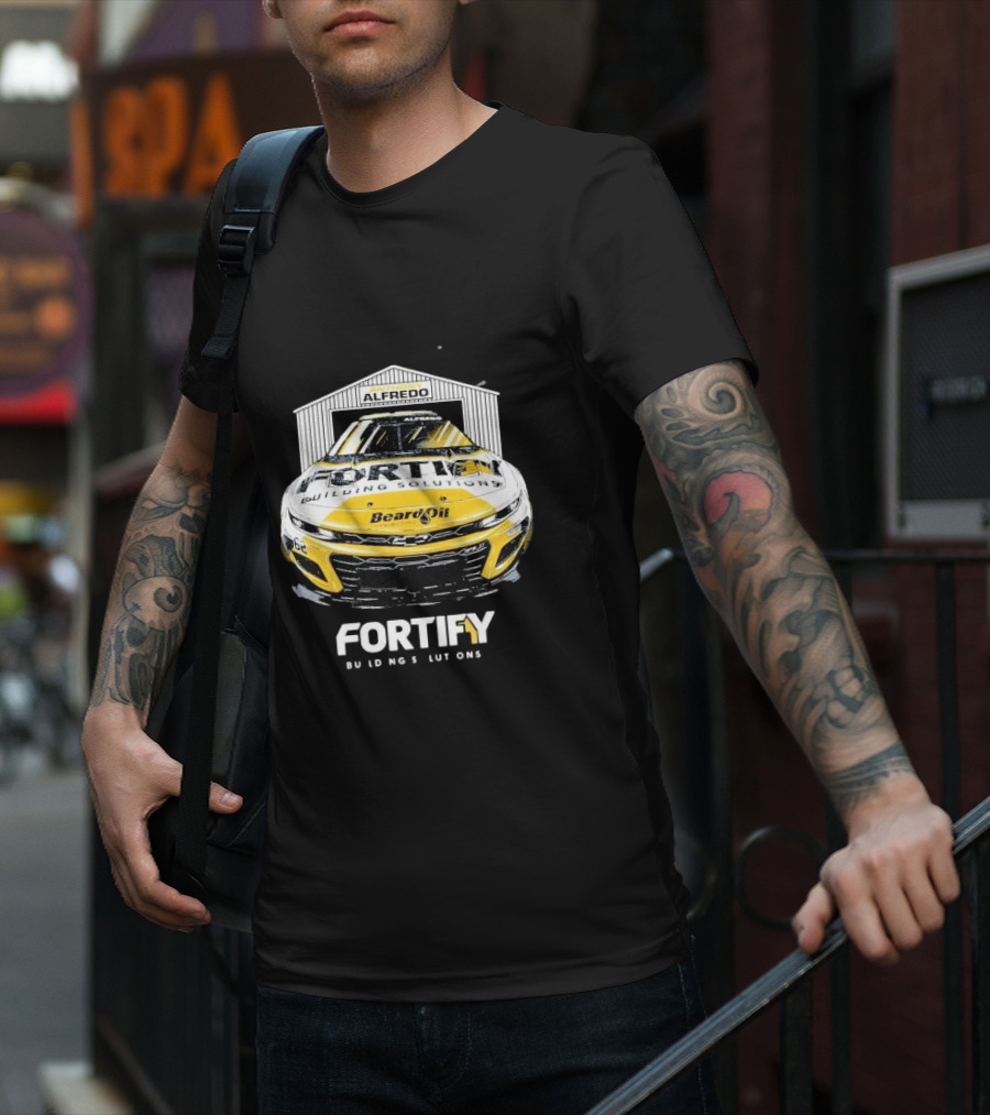 Anthony Alfredo Fortify Building Solutions Beard Oil Racing Car T-Shirt
