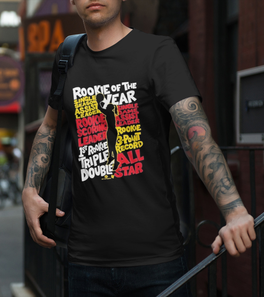 Caitlin Clark Rookie Of The Year Single Season And Game Assist Scoring Leader Triple Double 3-Point Record All Star Indiana Fever T-Shirt