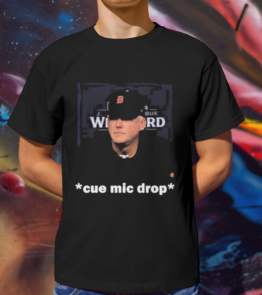 Detroit Tigers Legendary Moment Cue Mic Drop T-Shirt