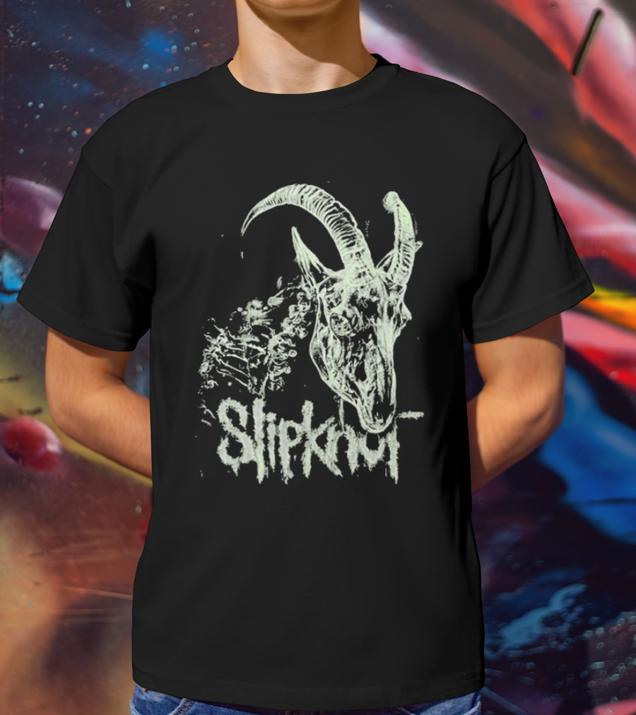 Slipknot Glow In The Dark Goat Skull Skeleton T-Shirt