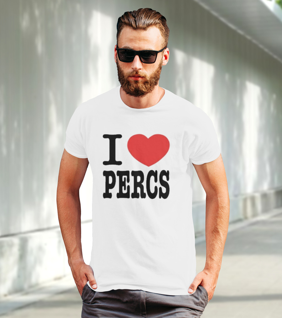 I Love Percs Ahh Tees Red Heart T-Shirt