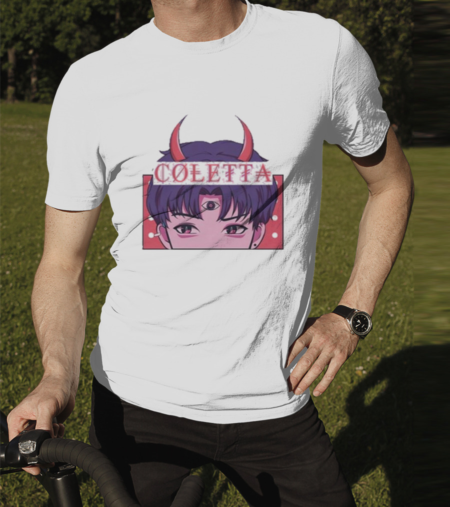 Coletta Manga Anime Third Eye Red Horns T-Shirt