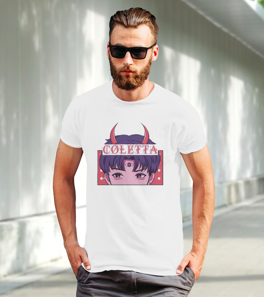 Coletta Manga Anime Third Eye Red Horns T-Shirt