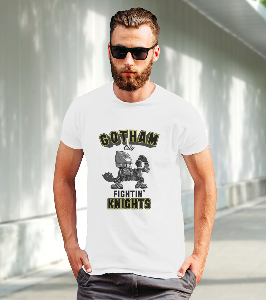 Gotham City Fightin’ Knights Batman Comic Style Armor Pose T-Shirt