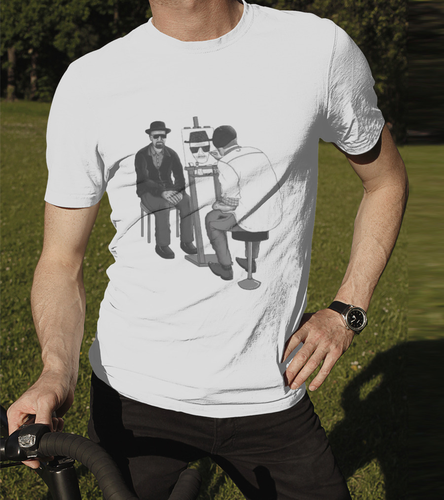 The One Who Draws Breaking Bad Walter White Sketching Himself T-Shirt