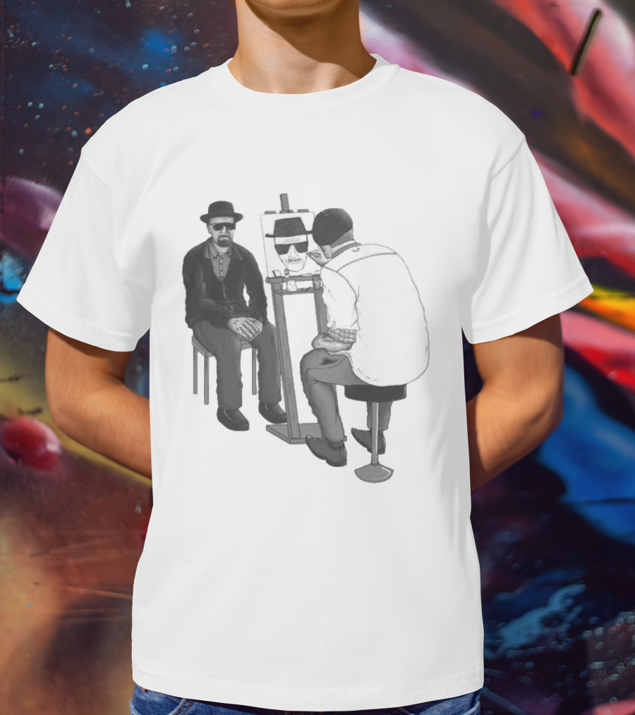 The One Who Draws Breaking Bad Walter White Sketching Himself T-Shirt