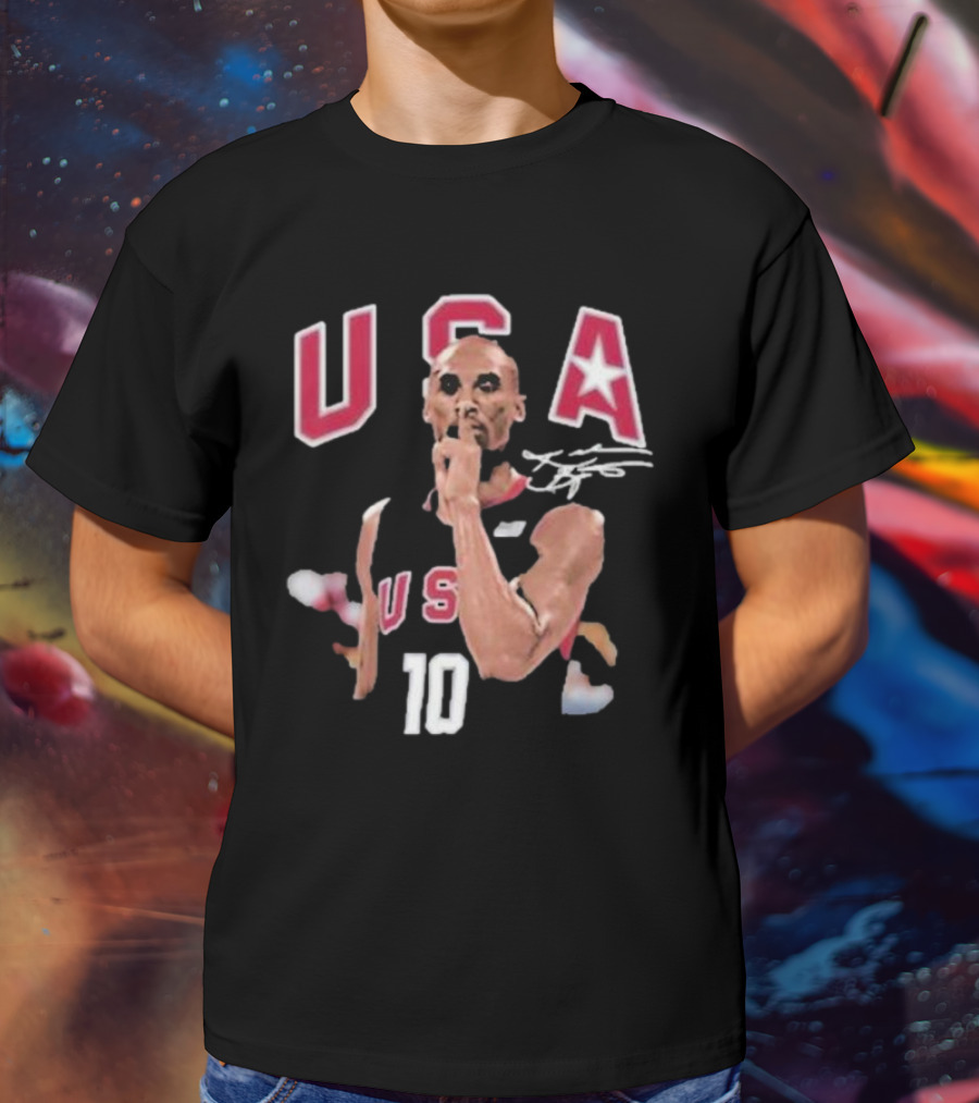 USA Basketball 10 Silence Gesture Athlete Signature T-Shirt