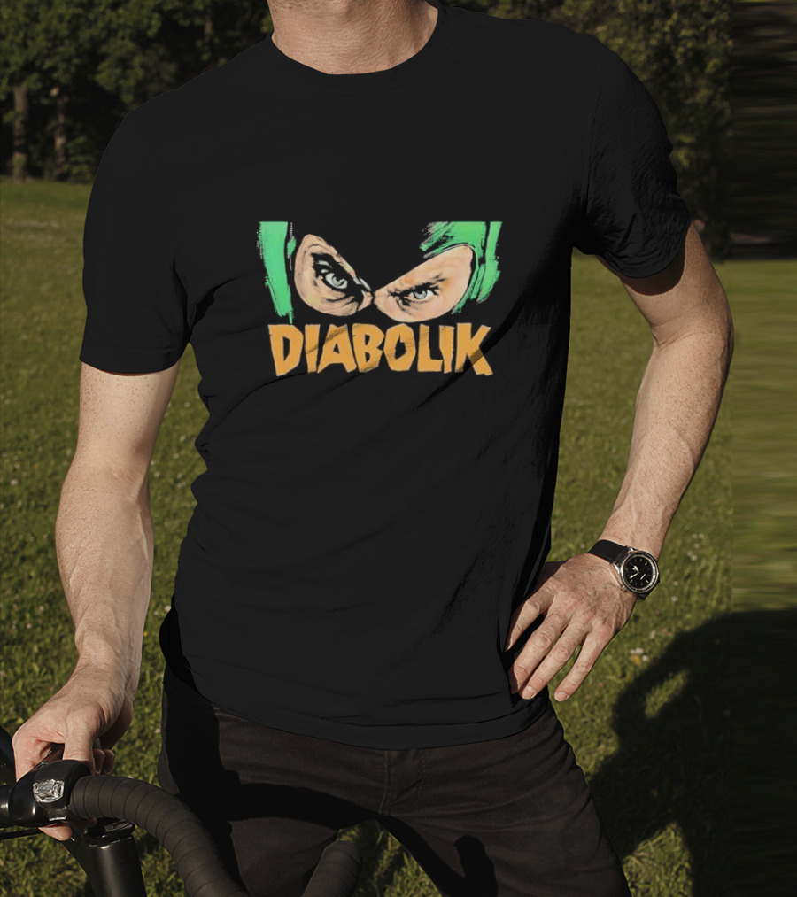 Diabolik 1968 Comic Style Eyes And Mask T-Shirt