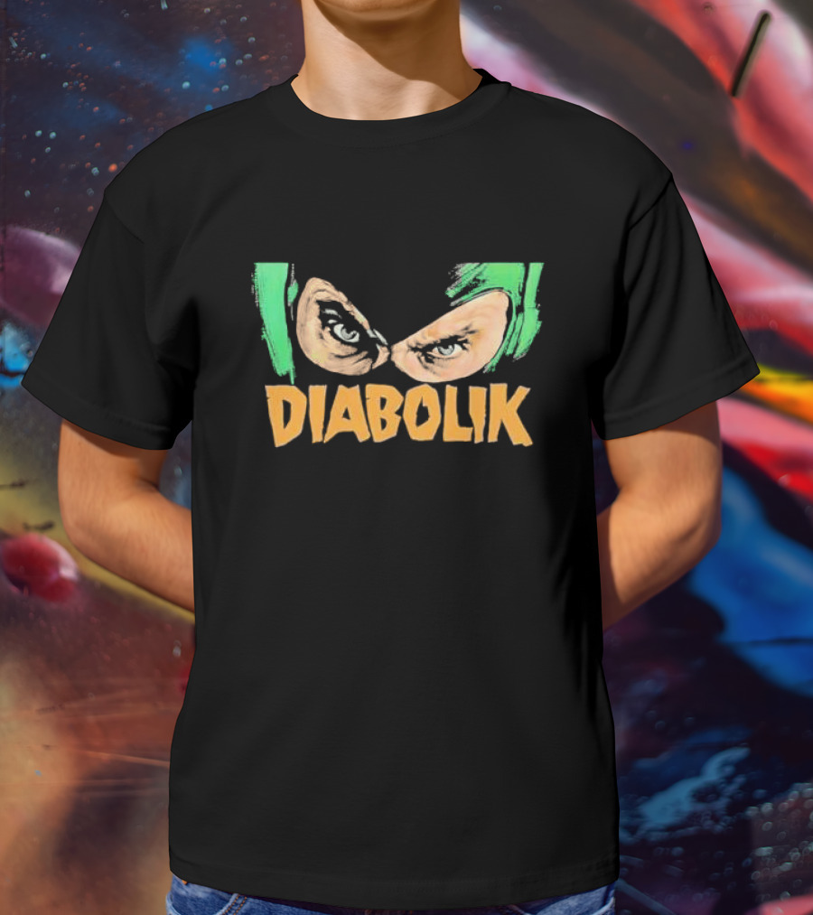 Diabolik 1968 Comic Style Eyes And Mask T-Shirt