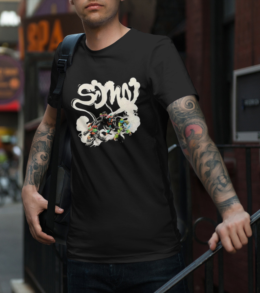 Sidemen Smoke Artistic Logo With Ninja Warrior T-Shirt