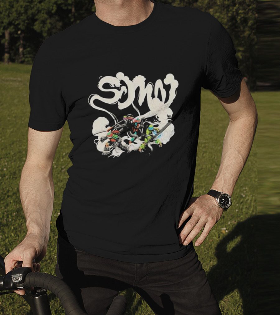 Sidemen Smoke Artistic Logo With Ninja Warrior T-Shirt