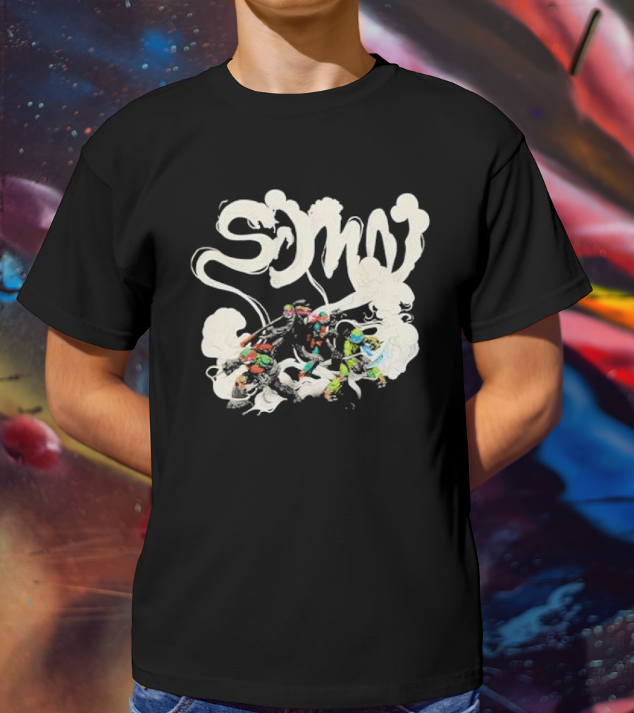 Sidemen Smoke Artistic Logo With Ninja Warrior T-Shirt