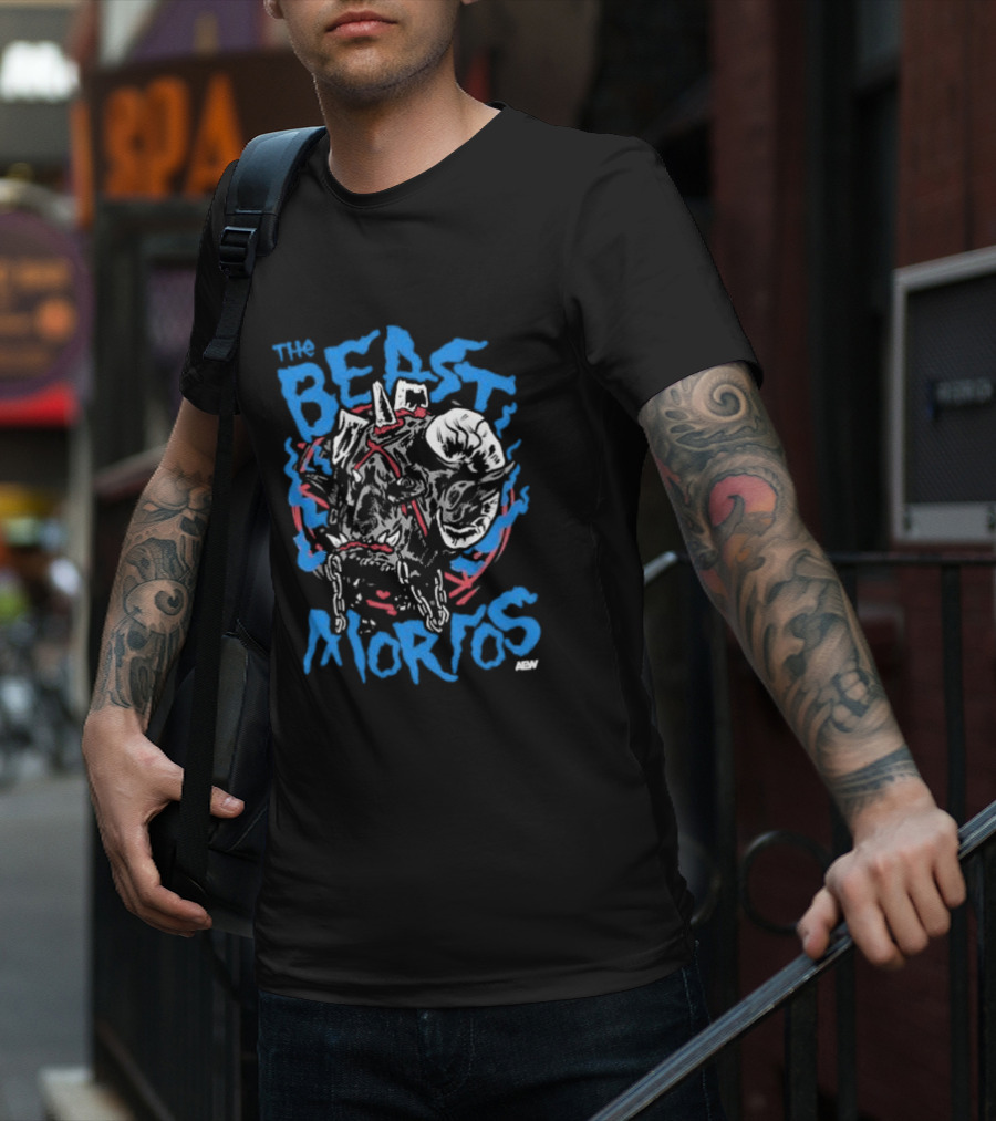 The Beast Mortos Aew Chain Skull T-Shirt