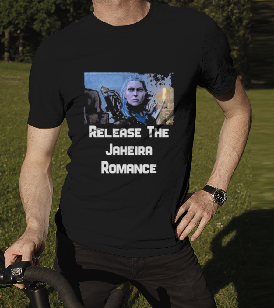 Release The Jaheira Romance Image Featuring Armor-Clad Character T-Shirt