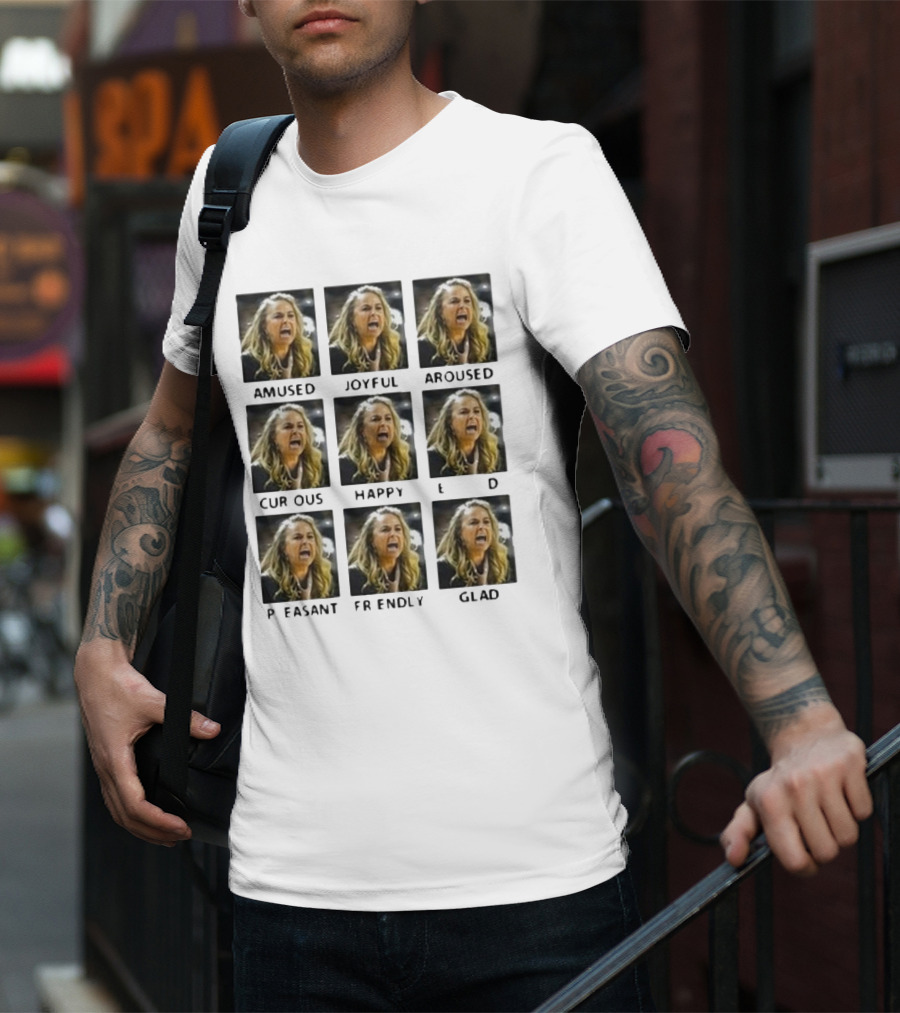 Amused Joyful Aroused Curious Happy Pleased Friendly Glad Becky Hammon T-Shirt
