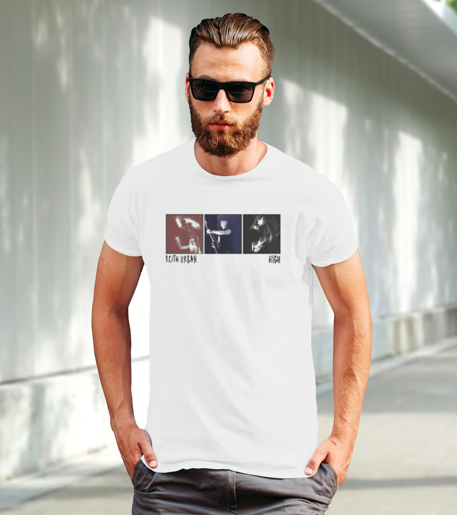 Keith Urban High Blurred Triptych Image T-Shirt