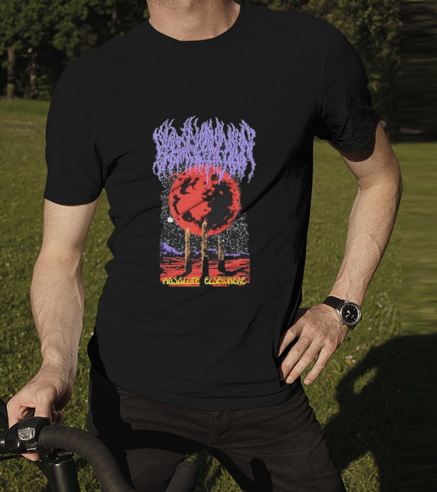 Blood Incantation Absolute Elsewhere All Life Is Temporary Moon And Cosmic Landscape T-Shirt