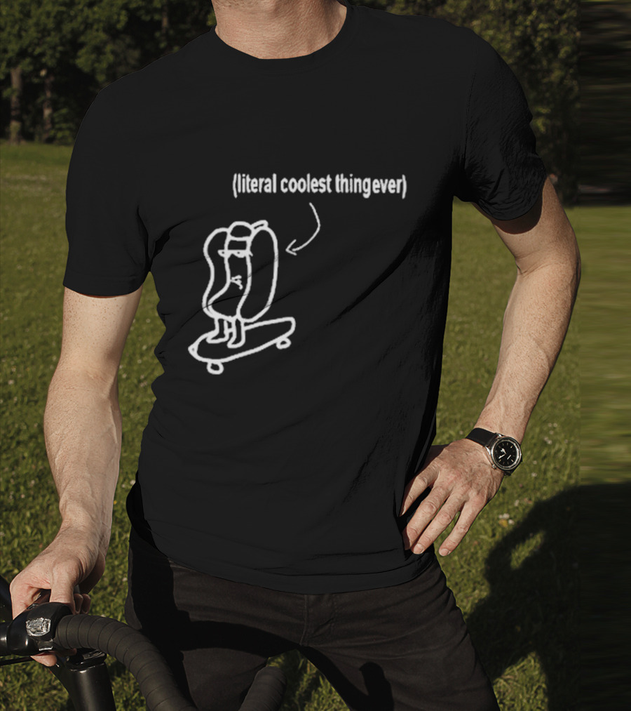 Fallenchungus Literal Coolest Thing Ever Skater Cartoon T-Shirt