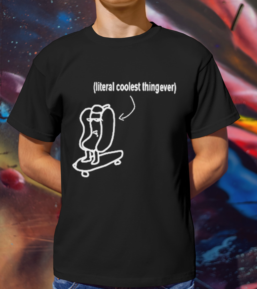 Fallenchungus Literal Coolest Thing Ever Skater Cartoon T-Shirt