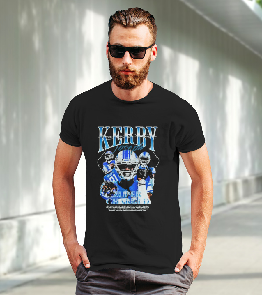 KERBY JOSEPH ZUPER CHARGED LIONS FOOTBALL BOOTLEG T-Shirt