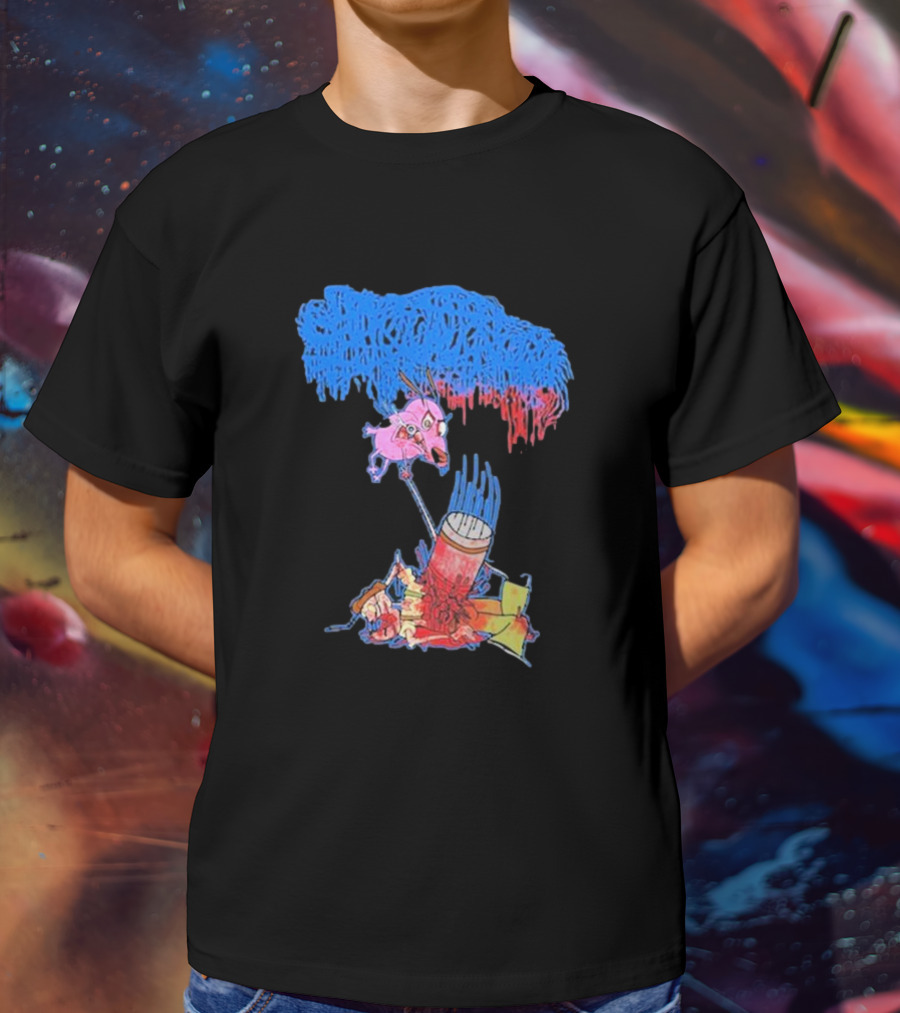 Moribund Art Sanguisugabogg Stupid Dog Psychedelic Cartoon Chaos T-Shirt