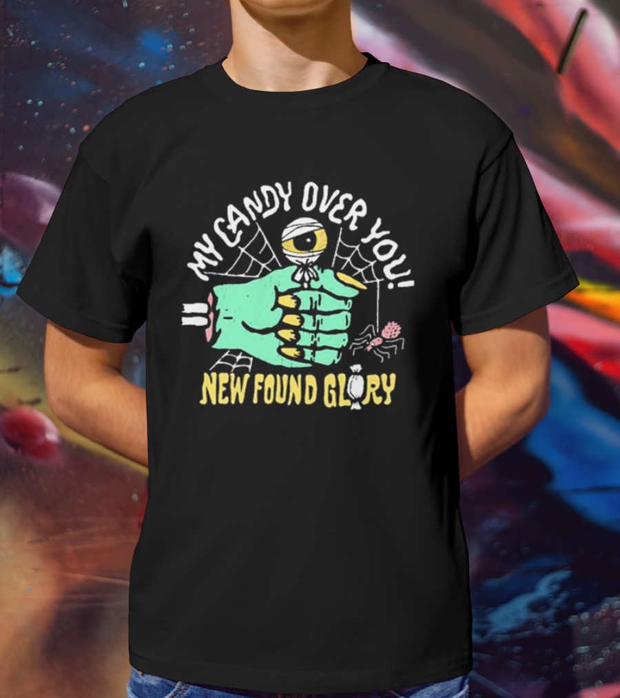 New Found Glory My Candy Over You Monster Hand And Spiderwebs T-Shirt