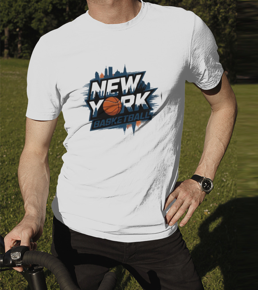 New York City Skyline Basketball T-Shirt