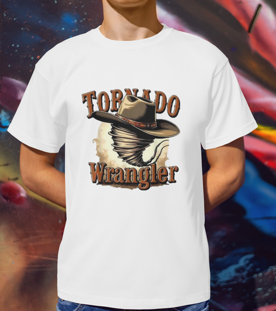 Tornado Wrangler Cowboy Hat Twister T-Shirt