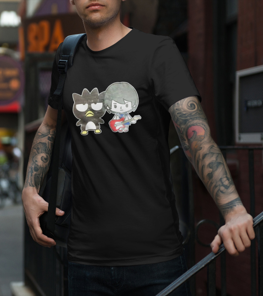 Akb48 Chanrio Yamamoto Aya Bad Badtz-Maru Guitar Character T-Shirt