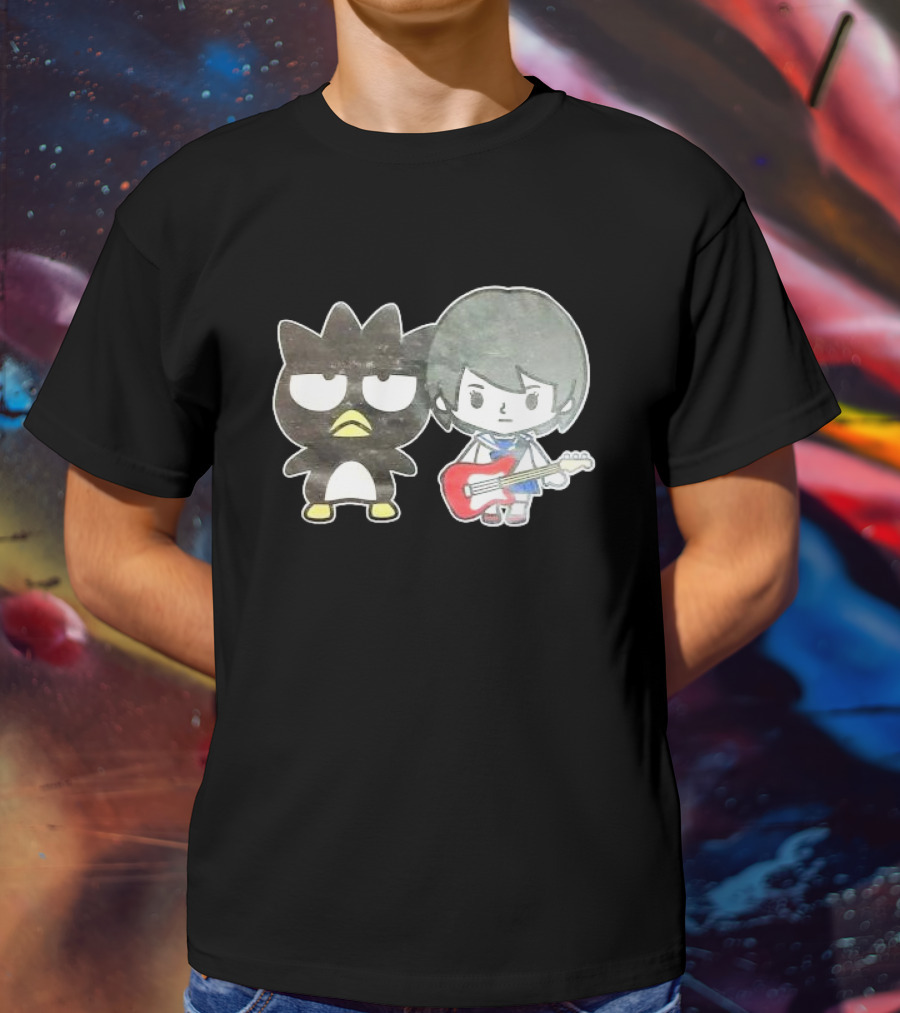 Akb48 Chanrio Yamamoto Aya Bad Badtz-Maru Guitar Character T-Shirt