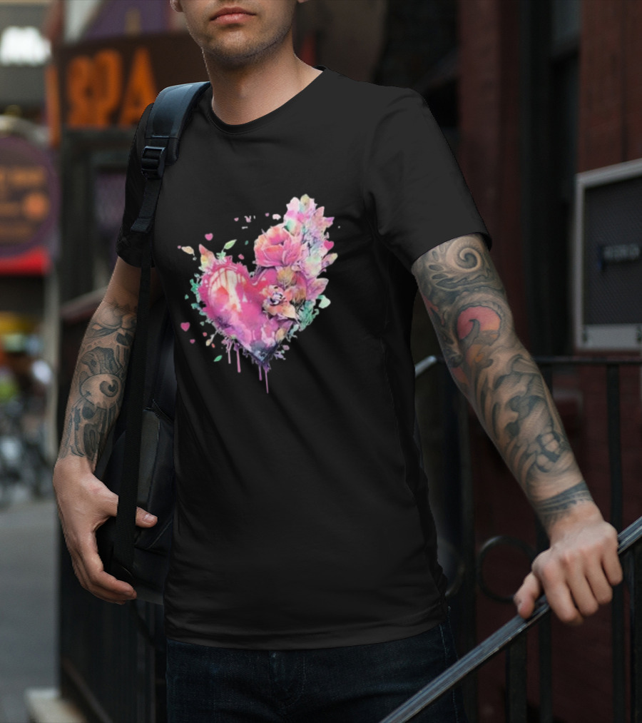 Alexander Stewart Bleeding Heart Floral T-Shirt