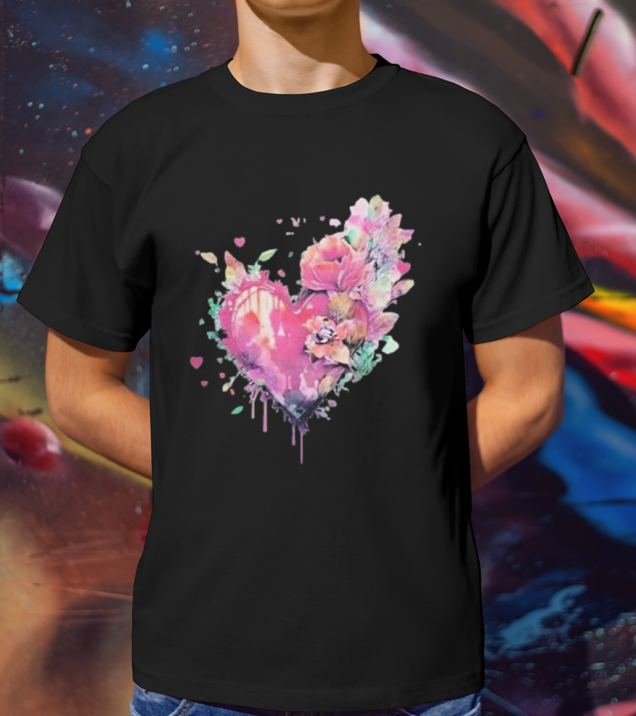 Alexander Stewart Bleeding Heart Floral T-Shirt