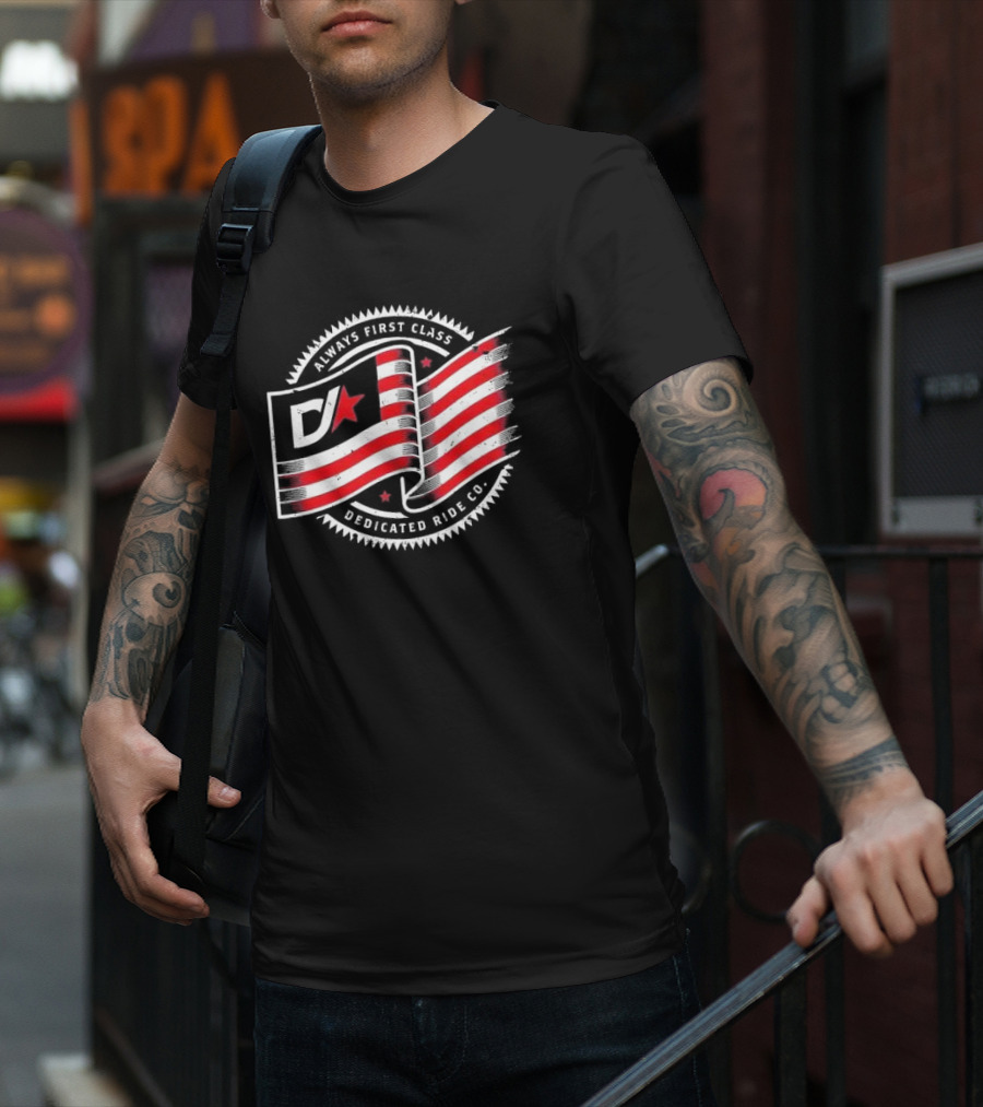 Always First Class DJ Star And Stripes Dedicated Ride Co T-Shirt