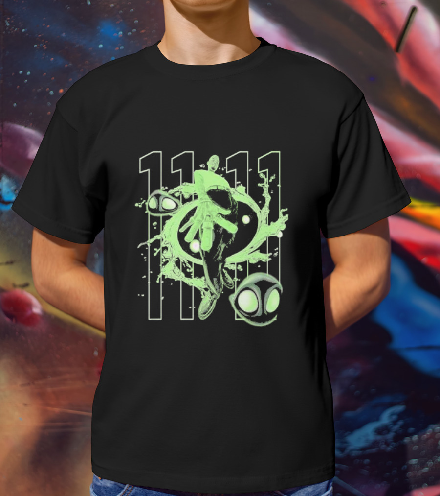 Chris Brown 11 11 Afterlife Neon Abstract Alien Elements T-Shirt