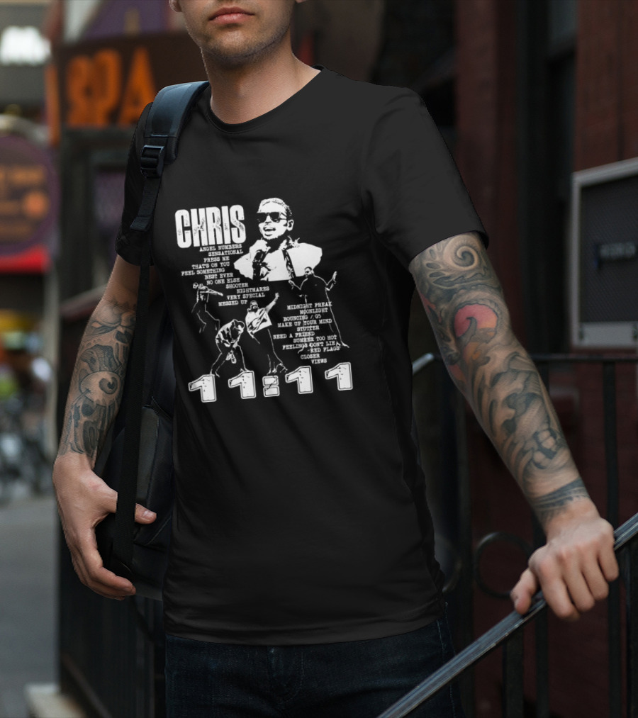 Chris Brown Angel Numbers Sensational Press Me 11 11 Midnight Freak Closer T-Shirt